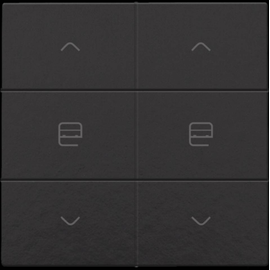 200-51036 Niko Zweifach Taster für Niko Home Control, piano black coated Produktbild front M