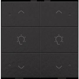 200-52046 Niko Doppel Dimmersteuerung mit LED für Niko Home Control, piano bl Produktbild front M