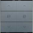 220-51036 Niko Zweifach Taster für Niko Home Control, blue grey coated Produktbild front S