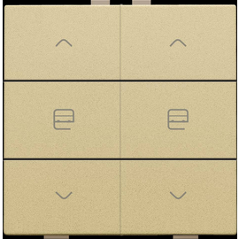 221-51036 Niko Zweifach Taster für Niko Home Control, gold coated Produktbild front M