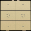 221-51046 Niko Doppel Dimmersteuerung für Niko Home Control, gold coated Produktbild front S