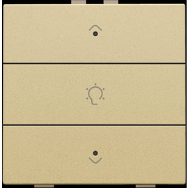 221-52043 Niko Einfach Dimmersteuerung für Niko Home Control mit LEDs, gold co Produktbild front M