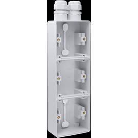 700-84352 Niko Spritzwassergeschützte, vertikale 3 fach Aufputzdose mit einer Produktbild front M