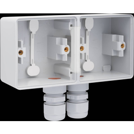 700-84852 Niko Spritzwassergeschützte, horizontale Doppel Aufputzdose mit eine Produktbild front M