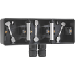 761-84952 Niko Spritzwassergeschützte, horizontale Dreifach Aufputzdose mit ei Produktbild front S