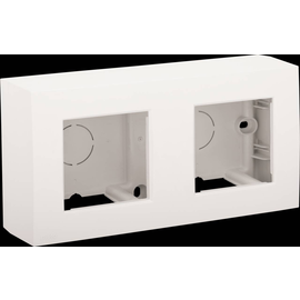 101-80200 Niko Doppel Aufputzmontagesatz für zwei Einbaufunktionen, white Produktbild front M