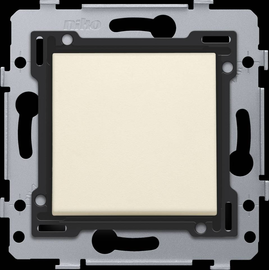 100-81715 Niko Einfacher Schalter 71 x 71 mm mit Steckklemmen, Sockel und Abde Produktbild front M