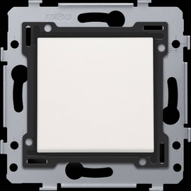 101-81715 Niko Einfacher Schalter 71 x 71 mm mit Steckklemmen, Sockel und Abde Produktbild front M