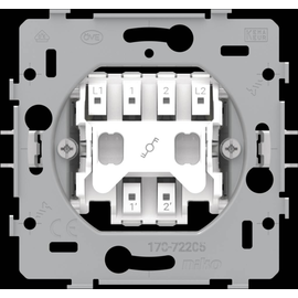 170-72205 Niko Sockel für zweipoligen Wechselschalter, 10 AX/250 Vac, Steckkl Produktbild front M