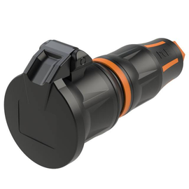25712-so PC-Electric Schutzkontaktkupplung KD nat IP54 orang Produktbild