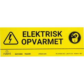 938947-000 Raychem Warnschild, Englisch Produktbild