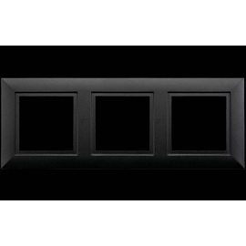 903259 SG Leuchten SOFT SQUARE Rahmen 3fach schwarz Produktbild front M