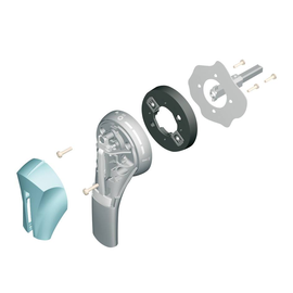 14930000 Socomec Adapter schwarz Griff S IP65 Produktbild front M