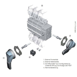 29214012 Socomec SIDER ND 4x125A Grundgerät für Türanttrieb Seitenantrie Produktbild front M