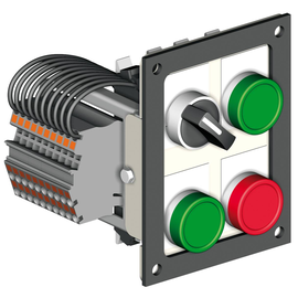32902116 Socomec Bedientableau Start/Stop/Rückwärts/Lokal/Extern Vor- Produktbild front M