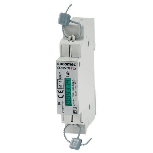 48503039 Socomec COUNTIS E03 Direktzähler 1ph. 40A MODBUS Impulsausg Produktbild Front View L