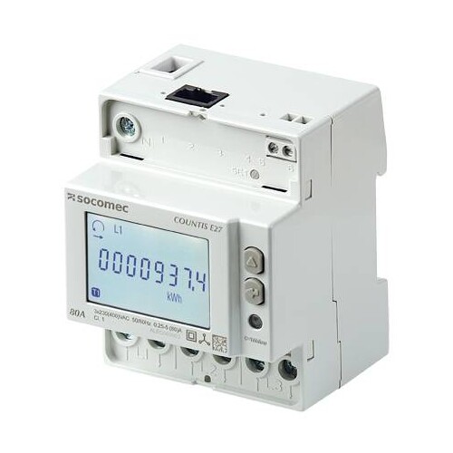 48503054 Socomec COUNTIS E27 Direktzähler 3ph. 80A Ethernet MODBUS D Produktbild Front View L