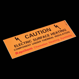774499-000 Raychem Warnschild bei Installation unter der Dämmung Produktbild front M