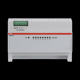 2CDG120082R0011 ABB KNX IP Switch 8 Ports Fast Ethernet REG Produktbild front M