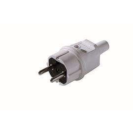 514/kws KaiserLeitungen PVC Stecker mit Schutzkontakt, IP 44, kalkweiß Produktbild front M