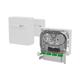 1501591P04HC Metz Connect OpDAT APL Anschlussbox splice 4xSC-S APC OS2 Grad Produktbild front M