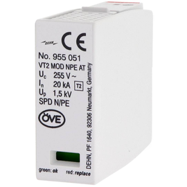 955051 Dehn Überspannungsableiter Typ 2 N-PE-Funken-strecken-Schutzmodul SPD VT2 Produktbild