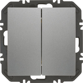 24121434 Berker Friends of Hue Tasten 2fach,B.x,alu samt Produktbild front M