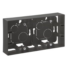 863498 Legrand Niloe Step Aufputzgehäuse 2-fach Farbe: Schwarz Produktbild front M