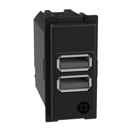 K4191AA Bticino LivingNow USB- Ladesteckdose 1-modulig mit 2x USB-A Produktbild