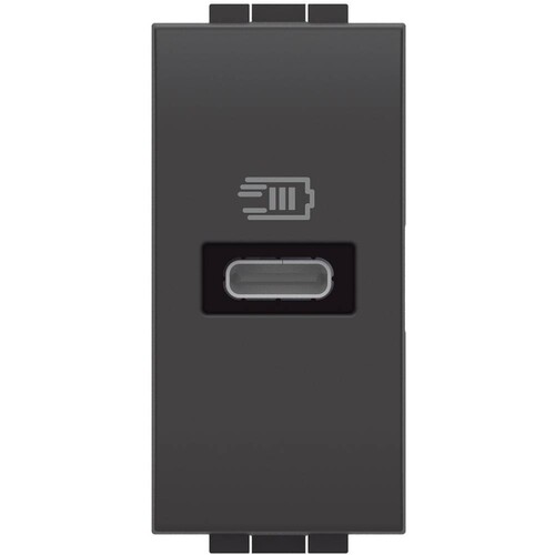 L4192C Bticino LivingLight USB- Ladesteckdose 1-modulig mit 1x USB-C in Produktbild