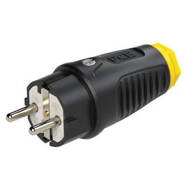 0511-se PC-Electric Taurus2 Gummi- Stecker nat IP54 (schwarz/gelb) Produktbild