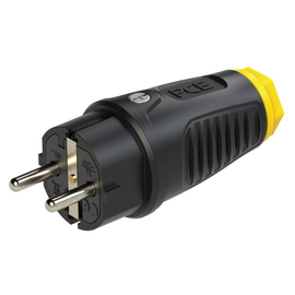 0512-se PC-Electric Taurus2 Vollgummi- Stecker nat IP54 (schwarz/gelb) Produktbild