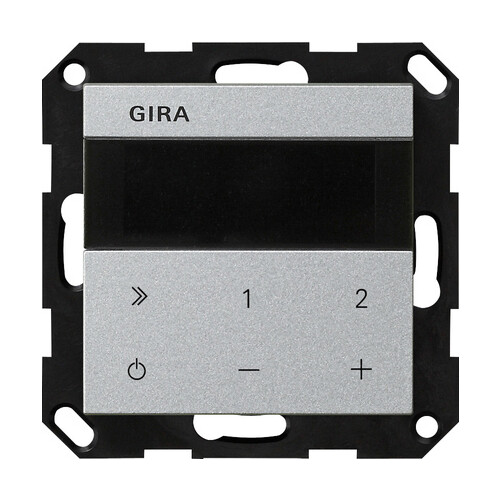 232026 Gira UP-Radio IP System 55 F Alu Produktbild Front View L