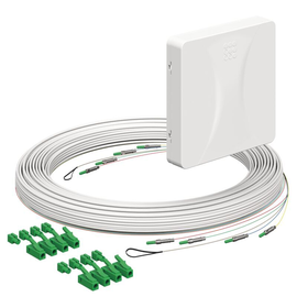 4252051 Kaiser Teilnehmeranschluss Gf-TA E3S Connect® Aufputz, 4xF, LC/APC DX, L Produktbild front M