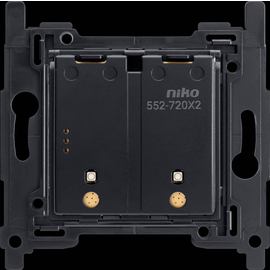 552-72002 Niko Drahtloser, batteriebetriebener Schalter, doppelt, Produktbild front M
