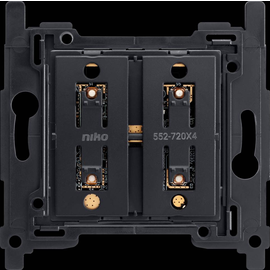 552-72004 Niko Drahtloser, batteriebetriebener Schalter, vierfach, Produktbild front M