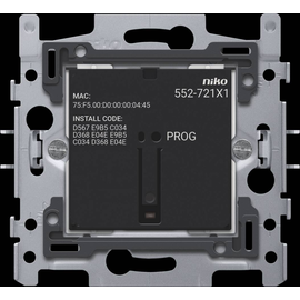552-72101 Niko Vernetzter Einfachschalter, Sockel, 10 A, 60 x 71 Produktbild front M
