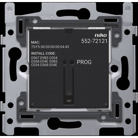 552-72121 Niko Vernetzter Einfachschalter, Sockel, 10 A, 60 x 71 Produktbild front M