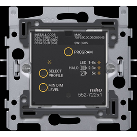 552-72201 Niko Vernetzter Dimmer, Sockel, 3 200 W, 2 drahtig, 60 x 71 mm, Produktbild front M