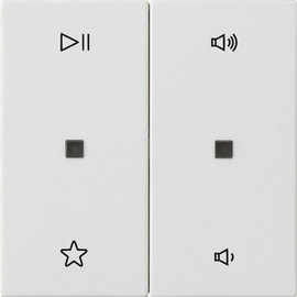 538427 Gira Wippe 2f Audiostrg System 55 Reinweiß m Produktbild front M