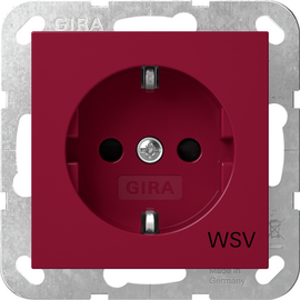 4453108 Gira SCHUKO-Steckd. SH WSV System 55 Rot Produktbild