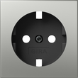 4920600 Gira Abd. SCHUKO-Steckd. System 55 Edelstahl Produktbild front S