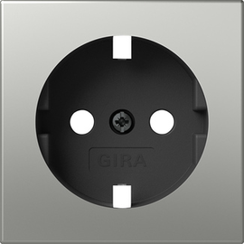 4920600 Gira Abd. SCHUKO-Steckd. System 55 Edelstahl Produktbild front M