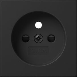 4945005 Gira Abd. Steckd. Erdstift SH System 55 Schwarz m Produktbild front M