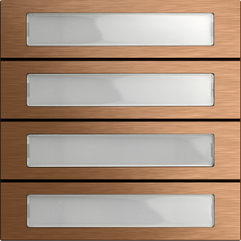 5534921 Gira Ruftastenmodul 4f System 106 Bronze Produktbild front M