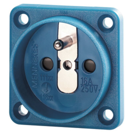 11611 Mennekes Schutzkontakt-Anbaudose, 16A2p+E 230V BL Produktbild front M