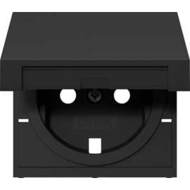 4922005 Gira Abd. SCHUKO-Steckd. KD System 55 Schwarz m Produktbild front M