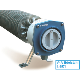 S 3000EA4 Schultze V4A (1.4571) Edelstahl Rippenrohrheizofen mit 3-Stuf Produktbild front M