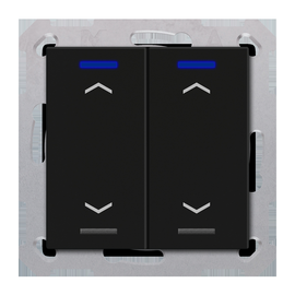 BE-TAL55T206.A1 MDT KNX Taster Light 55 2-fach, RGBW, Temperatursensor, Schwarz Produktbild front M
