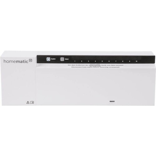 152690A0 EQ-3 Homematic Homematic IP Wired Fußbodenheizungscontroller-10-fac Produktbild Front View L